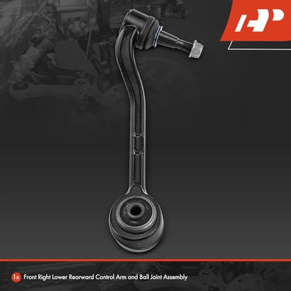 A-Premium Front Right Rearward Lower Control Arm, with Ball Joint & Bushing | Compatible with BMW E53 E70 Series - X5 2000-2006, Fix Clunking Noise Over Bumps