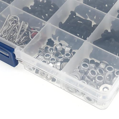 500pcs Universal RC Screw Kit Screws Assortment Set, OZhome Hardware Fasteners for 1/8 1/10 1/12 1/16 Scale RC Cars Trucks Crawler