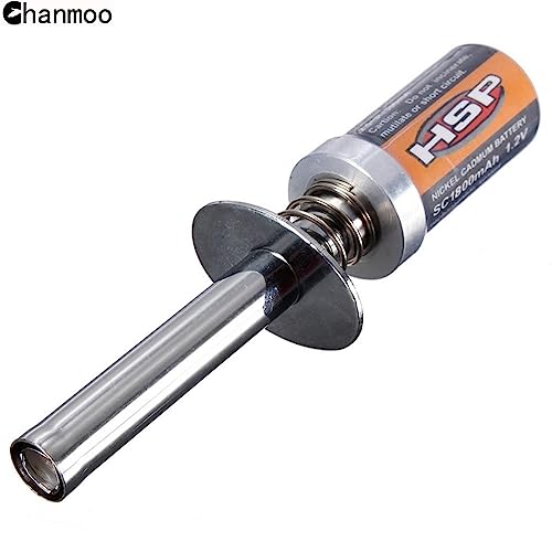RC Nitro Starter Glow Plug Igniter with Charger Tools Fuel Bottle Combo for 1/8 1/10 RC Car Nitro Engine Power Redcat HSP (1800mAh) - style: 1800mAh