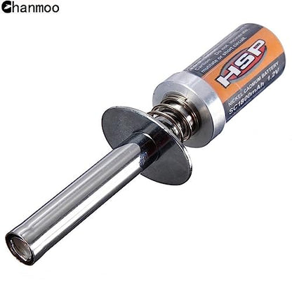 RC Nitro Starter Glow Plug Igniter with Charger Tools Fuel Bottle Combo for 1/8 1/10 RC Car Nitro Engine Power Redcat HSP (1800mAh) - style: 1800mAh