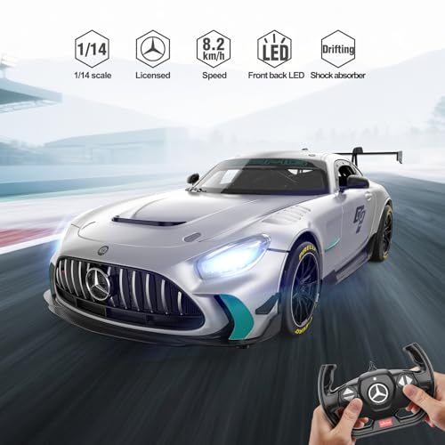 RASTAR 1/14 RC Car Mercedes AMG GT2 Toy Car Mercedes Remote Control Car for Kids, 2.4GHz Silver Model Car - color: Amg Gt2, size: 1/14