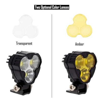 MEUS RACING RC Car LED Lights Kit 1/10 1/8 Scale RC Accessories for Axial SCX10 90046 Wraith Traxxas TRX4 TRX6 Redcat Gen8 Upgrades Parts (2pcs Clover Lights) - style: 2pcs Clover Lights