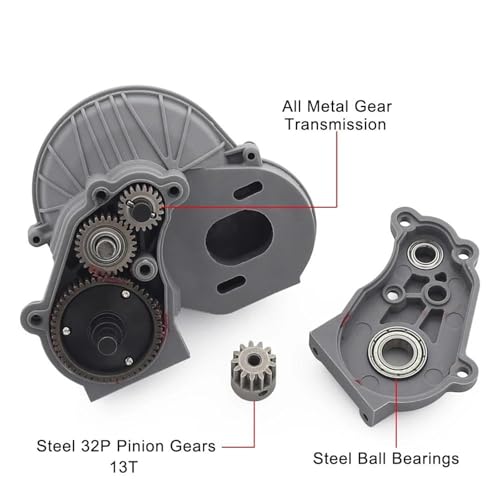 RC Car Parts for Axial for SCX10 for II 90047 90104 1/10 56T Plastic Shell Transmission Gear Set Gearbox Modification RC Crawler Car Upgrade Parts(Complete Gear Set) - size: Complete Gear Set