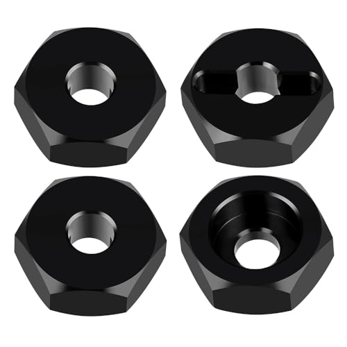 MORLORDY 4Pcs 12mm Wheel Hex Hub Adapters for 1/16 Scale RC Cars Losi Mini JRX2 & JRXT Upgrade Part
