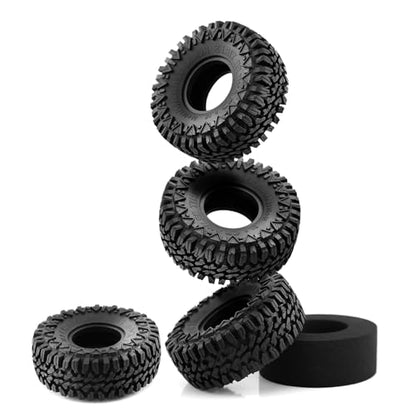 REDSPIDER 1.9 Crawler Tires（4pcs）RC Crawler Tires OD 4.33'' for 1/10 RC Crawler TRX4 SCX10 90046 Redcat Gen8 RC4WD D90 TF2 MST 1.9 Beadlock Wheels