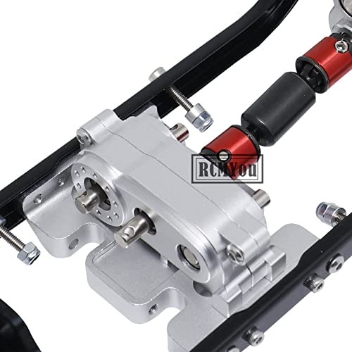 RC Metal Chassis Frame 313mm Wheelbase Upgrades w/Prefixal Shiftable Gearbox for 1/10 SCX10 90046,RC Hop Ups Upgrades Part Chassis FrameWheelbase,Upgrade 2022,More Durable,Two Speed Modes