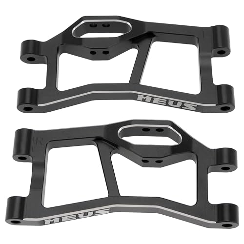 MEUS RACING Aluminum Suspension Arms Kit for Traxxas 1/16 Mini Maxx Upgrade Parts #10731 (Black) - color: Black