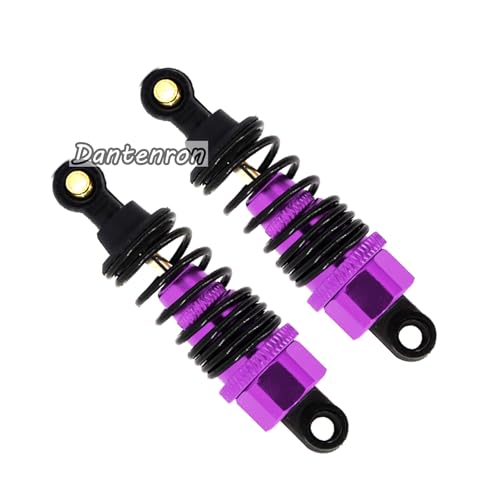 4Pack RC Car 102004 Adjustable Shock Absorber Damper Upgrade Parts Replacement Accessory 68mm For 1/10 RC On Road Drift Rally Car HSP 94102 94122 HPI Losi Axial Tamiya Redcat (Purple) - color: Purple
