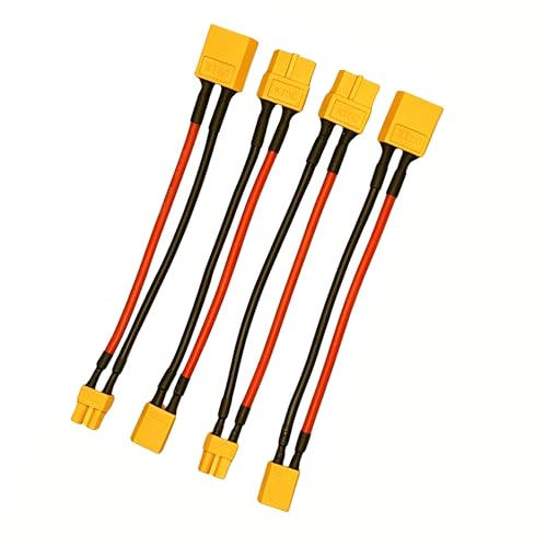 XT60 to XT30 and XT30 to XT60 Female Male Cable Adapter for Lithium Battery Drone FPV Micro FPV(4 Pack)