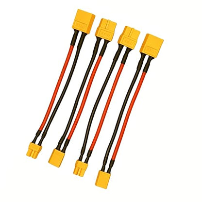 XT60 to XT30 and XT30 to XT60 Female Male Cable Adapter for Lithium Battery Drone FPV Micro FPV(4 Pack)