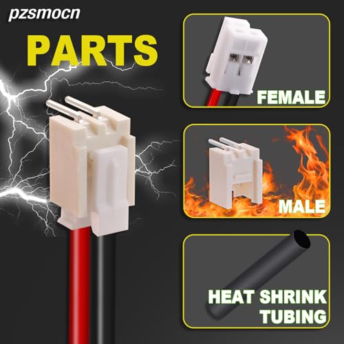 20Sets/80Pcs JST HY SMD 2.0mm 2Pin 22AWG Silicone Connector Kit | Premium Automotive Wiring, Heavy Duty Terminals, Reliable Circuit Board, High Temperature Housing, Easy Project Assembly - size: 2-Pin, style: JST-HY-SMT