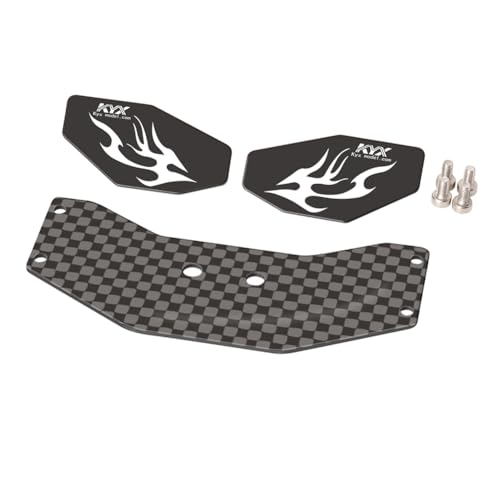 Aluminum Carbon Fiber Rear Wing Tail Spoiler for Losi 1/24 Micro-B 2WD Buggy RC Tail Wing Parts (Black Tail Wing) - color: Black Tail Wing