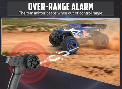 RC Truck 1:16 4x4 All Terrain RC Car 40KPH High Speed Remote Control Cars for Adults, Off-Road Monster Truck with 2.4Ghz Radio Control,2 Batteries (Blue)