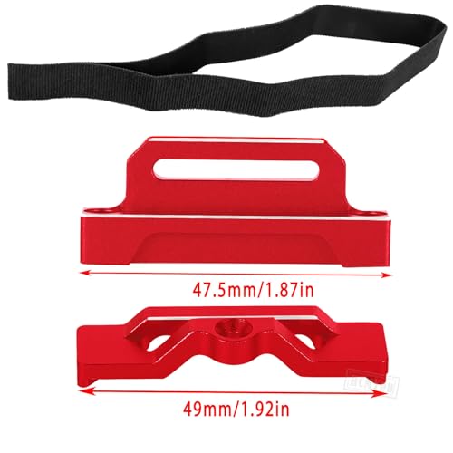 RC Upgrades Part Aluminium Alloy Battery Mount Plate Tray Battery Holder Mount for 1/10 Slash 2WD/Slash 2WD VXL/F0rd F-15O Raptor 2WD,Tall Battery Holder Mount Hold Down,Red(#5827) - color: Red - (Upgrades Part)