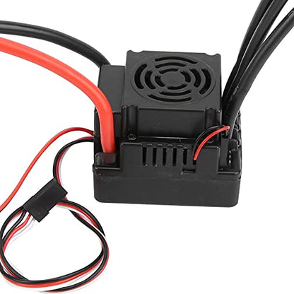 3660 3800KV Brushless Motor with 80A ESC and Aluminum Radiator Combo Set, Waterproof RC Motor for 1/8 Scale Remote Control Car, Includes Programming Card and Cooling Fan