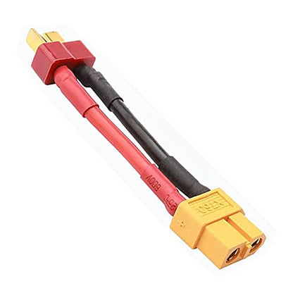 T Plugs to XT60 Adapter Connector Male Female for RC Lipo Battery Charger (2Pairs)