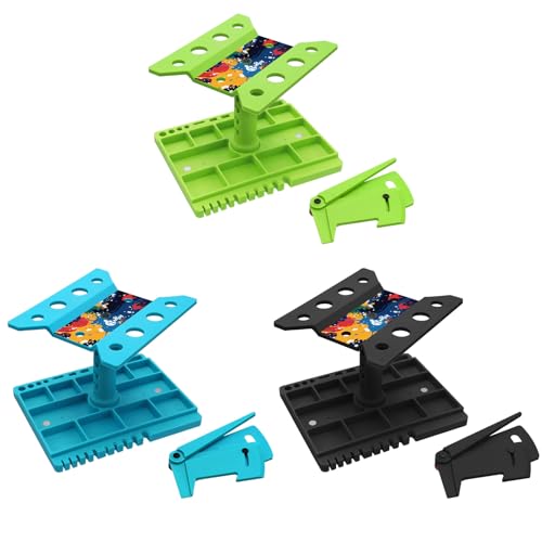 360 Degree Rotation RC Car Work Stand Lift Lower Repair Workstation with RC Car Ride Height Gauge for 1/10 1/12 1/14 1/16 Crawler Remote Control Car Truck Buggy, Black - color: Black