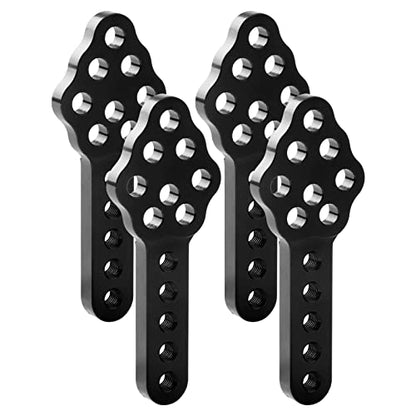 Aluminum Shock Mount Lift Kit Set for 1/10 Axial SCX10 SCX10 II 90046 D90 D110 RC Crawler Car Upgrades Replacement (Black) - color: Black