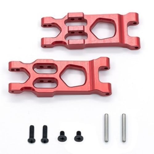 15Pc/Set Compatible with HAIBOXING 1/18 RC Car Parts, Metal Upgrade Parts Suspension Arm Steering Knuckle Wheel Hub Shock Tower for HBX 18859 18858 18857 18856 RC Cars Accessories (Red) - color: Red