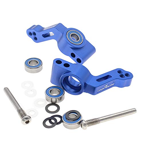 RC Alloy Rear Stub Axle Carriers for Traxxas 1/10 2WD Slash, Stampede, Rustler, Bandit-Replaces Part 3752(Pair) - color: Navy Blue