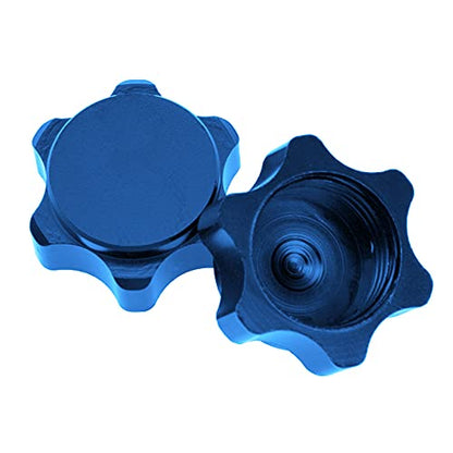 8Pcs Metal RC Wheel Hub Anti-Dust Cover 17mm Rim Hex Nut Compatible with Teamc HSP 1/8 HPI RC Car Truck (Blue) - color: Blue