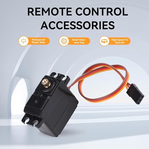 HERCHR Digital Servo, 2.2kg RC Metal Gear Servo Steering High Torque with Screws for 1/16 1/14 1/12 RC Car Model Boat Fixed-Wing Helicopter Airplane Robot Toy