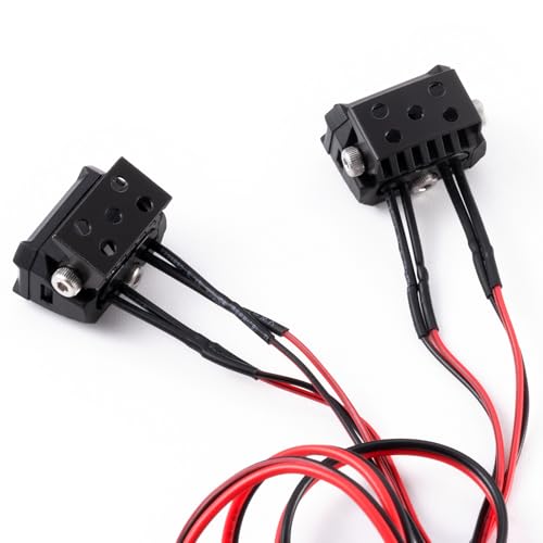 2pcs 18MM Square Led Light Headlight Spotlight for TRX-4 TRX6 SCX10 | 90046 D90 CC01 Wraith Redcat Gen8 1/10 RC Car Upgrade Parts Orange Lamp - color: Orange