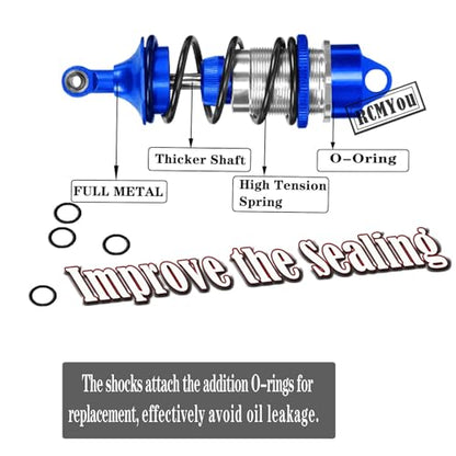 Shock Absorber Upgrades for 1/7 Felony 6S BLX,Infraction 6S BLX,Limitless Roller Speed Bash,4Pcs Front Rear RC Shocks Damper Parts,Adjustable Hop Ups,Replace #ARA330627,Navy Blue - color: Navy Blue