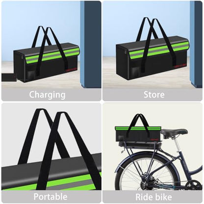 Lipo Battery Safe Bag Large Capatity Fireproof Bag for Ebike Lipo Battery Other Batteries Storage Charging Transport Home Office Travel Safe Storage Pouch - size: 490*150*180mm