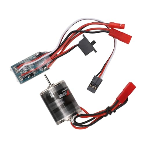 370 RC Brushed Motor ESC Combo, 31T Brushed Motor 30A Brushed ESC Low Noise RC Brushed Motor ESC with JST Plug for 1/16 1/18 RC Cars