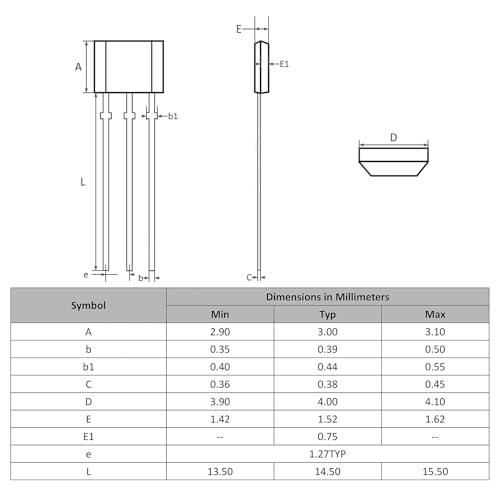 20Pcs SH41 SS41F S41 Hall Effect Sensor 41F 0H41 3Pins Bipolar Magnetic Detector - style: 41F