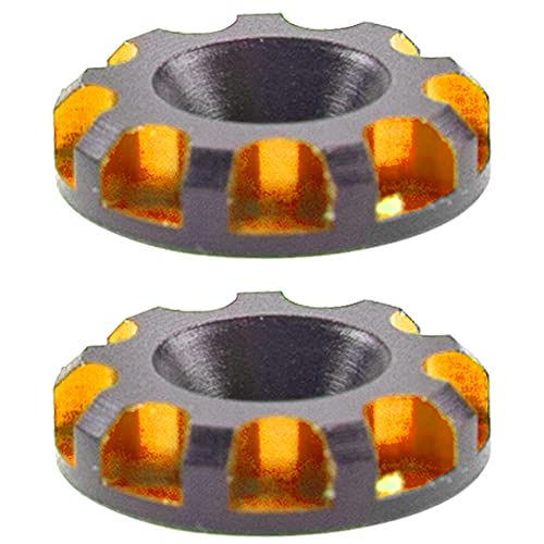 4Pack Vgoohobby Universal Rear Wing Buttons Gasket Compatible with Arrma Traxxas HPI HSP Redcat Axial Tamiya 1/10 RC Off Road Buggy Racing Car (Gold) - color: Gold