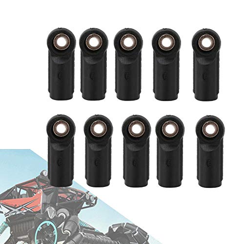 Dilwe 10PCS M4 Rod End Linkage Ball Fit for Axial SCX 1/10 RC Car Crawler RC Accessories, M4 Link Linkage Rod End Width Balls Joint Set RC Car Parts(Straight)