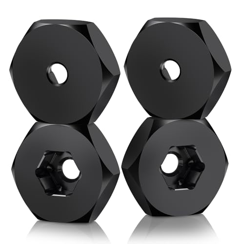 MORLORDY 4Pcs 5mm to 12mm WPL Wheel Hex Hub Adapter Wheel Spacers for WPL D12 2wd SCX24 1/10 1/24 RC Car Truck Upgrade Parts