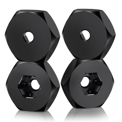 MORLORDY 4Pcs 5mm to 12mm WPL Wheel Hex Hub Adapter Wheel Spacers for WPL D12 2wd SCX24 1/10 1/24 RC Car Truck Upgrade Parts