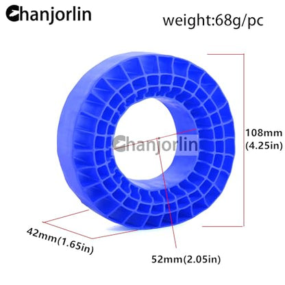 1.9 RC Silicone Rubber Insert Foam Soft Waterproof 108x42mm Fit 118-122mm 1/10 Crawler Wheels Tires for 1:10 Crawler Car Traxxas TRX4 Axial SCX10 Capra RXB10 RC4WD D90 TF2 Gen8 4PCS (Red) | Fit 118-122mm 1/10 Crawler Wheels Tires - color: Red