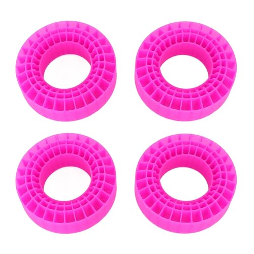 1.9 Tire Inserts Silicone Rubber Insert Foam, Silicone Insert Foam Fit 1.9 Wheel Tires, Silicone Tire Inserts Fit Wheel Tires 1/10 Crawler Accessories Red (Rose Red) - color: Rose Red