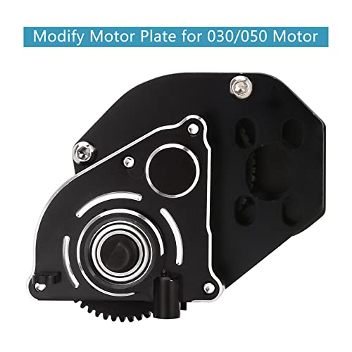 INJORA CNC Aluminum Complete Transmission Gearbox for SCX24 AX24, Black - color: Black