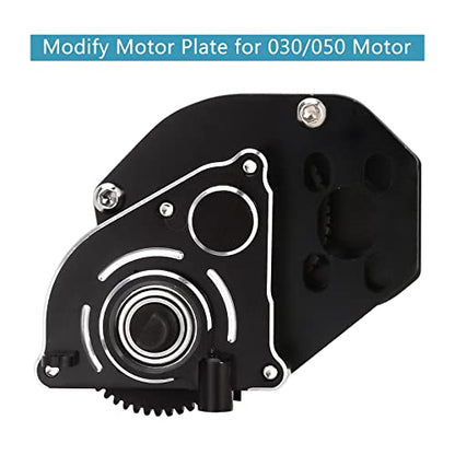 INJORA CNC Aluminum Complete Transmission Gearbox for SCX24 AX24, Black - color: Black