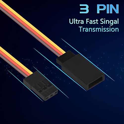 WMYCONGCONG 30 Kits Servo Extension Kit Servo Plug Connector Cable Wire Connector Male Female Kit w/ 16Ft 22Awg Wire Compatible with JR Futaba Style Connectors