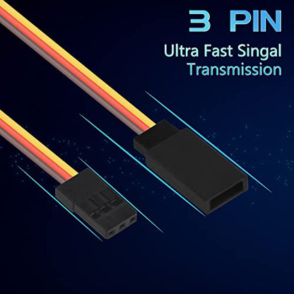 WMYCONGCONG 30 Kits Servo Extension Kit Servo Plug Connector Cable Wire Connector Male Female Kit w/ 16Ft 22Awg Wire Compatible with JR Futaba Style Connectors