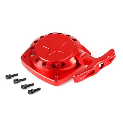 CNC Metal Easy Start Pull Starter (Red) | for 1/5 HPI ROFUN ROVAN KM BAJA Losi 5ive T FG Zenoah CY 32CC 36CC Engine Rc Car Parts - color: Red