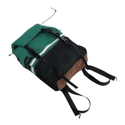 Yctze RC Simulation Backpack, Oxford Cloth Storage Bag, Stickers Backpack with Customization, Ideal for SCX10, 1/8 & 1/10 Scale RC Crawlers (Green) - color: Green
