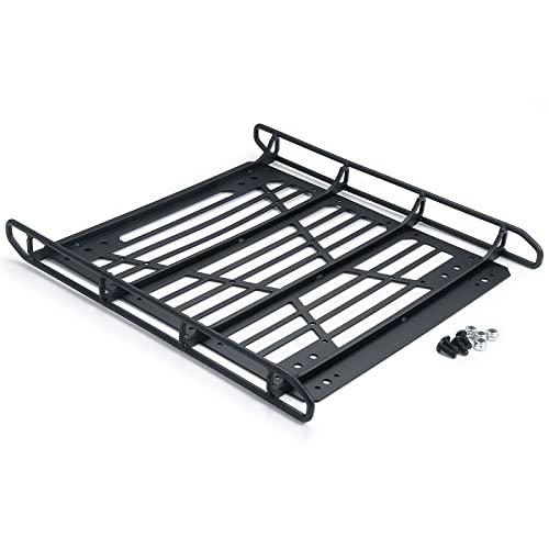 MORLORDY Stainless Steel RC Roof Rack Luggage Rack Set for 1/10 RC Crawler Car Accessories SCX10 III Upgrades JLU AXI03007 Parts
