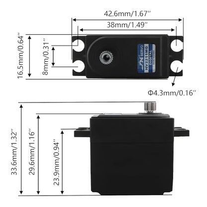 Upgraded 14701B 21T 11KG Metal Gear Steering Servo Accessories Spare Parts for H14BM 14209 14210 JC14EP HP141 HP141S 1:14 Scale Brushless RC Cars Trucks Vehicle - color: 11kg
