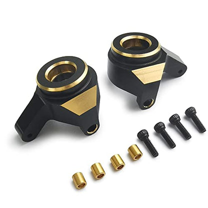 2pcs Axial Brass Steering Knuckles Weights for SCX24 AXI90081 AXI00001 AXI00002 AXI00005 AXI00006 Black - color: Steering Knuckle