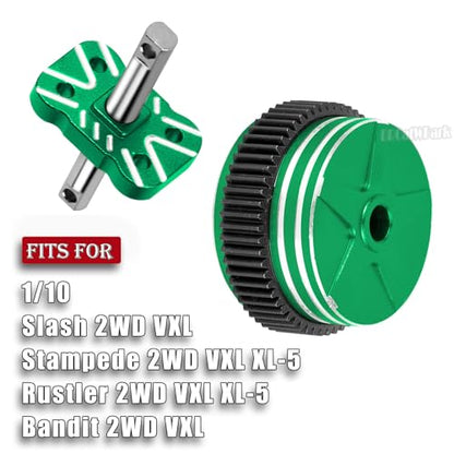 RC Differential Locker Spool Diff Case Mounts & Differential Case Upgrades Part for 1/10 Slash 2WD VXL/Stampede 2WD VXL XL-5/Rustler 2WD VXL XL-5/Bandit 2WD VXL,Green - color: Green - (Upgrades Part)