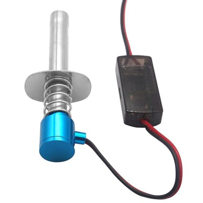 RC Glow Plug Starter Igniter Ignitor 6V-24V for 1/8 1/10 RC Nitro Model Car Buggy Truck Boat,Blue & Spark Glow Plug No.3 N3 Hot 70117