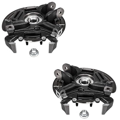 Detroit Axle - Rear Steering Knuckles w/Wheel Hubs Brake Calipers | Replacement for Ford Explorer Mercury Mountaineer - 4pc Set - size: 4BU47708/Kit