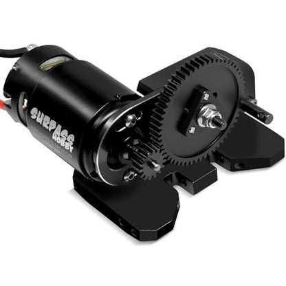 OGRC 2.Low Transmission 30% Overdrive Complete Gearbox for SCX10 Upgrades | Aluminum Housing, Steel Gear, with Skid Plate and 15T Pinion Gear, for Axial SCX10 RC Crawler Car, Black - color: Black